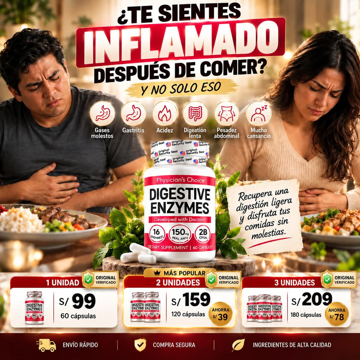 ¡Freno total a la acidez, la gastritis y el dolor! No gastar hoy en tu salud no es ahorrar!