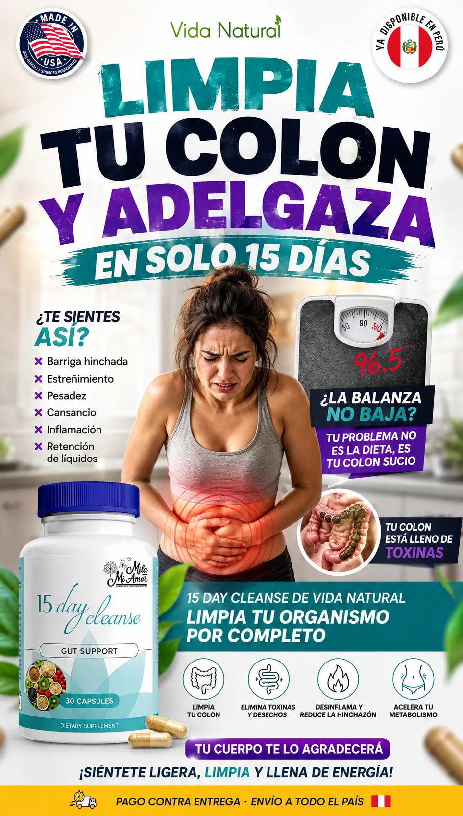 Basta ya de sentirse mal! La solución es por dentro elimina todo al máximo con nuestro detóx 100% NATURAL